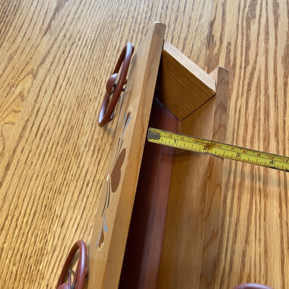 Country farmhouse Wood and metal wagon shelf - Picture 4 of 7